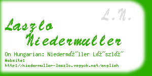 laszlo niedermuller business card
