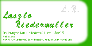 laszlo niedermuller business card